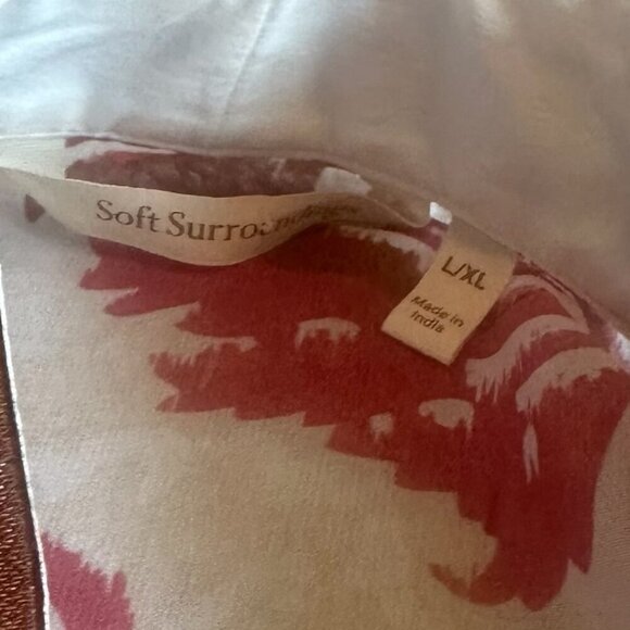 Soft Surroundings Jakarta Open-Front Kimono Chiffon Embroidered Size L/XL Womens - Picture 11 of 11